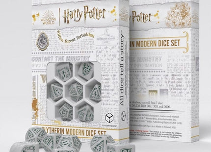 bordspel-accessoires-harry-potter-slytherin-modern-dice-set-white-7-stuks (1)