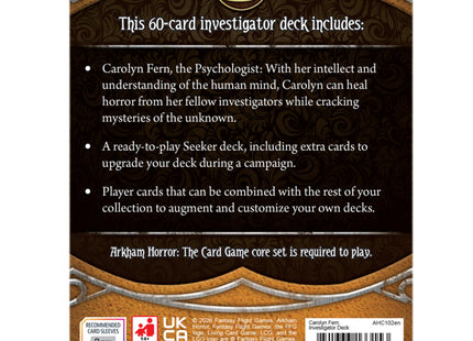 Arkham Horror The Card Game: Carolyn Fern Investigator Deck uitbreiding (ENG)