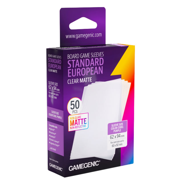 Board Game Matte Sleeves 'Standard European' 62 x 94 mm (50ST) - Accessoires