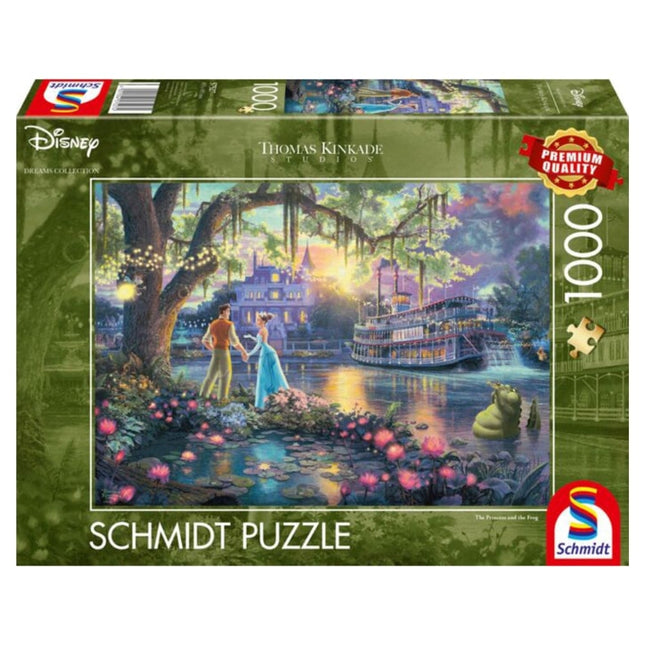 puzzel-thomas-kinkade-disney-dreams-de-prinses-en-de-kikker