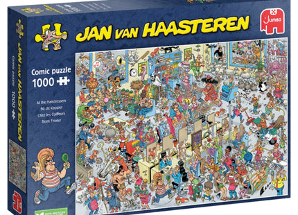 Jan van Haasteren: Bij de kapper (1000 stukjes) - Puzzel