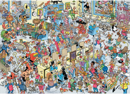 Jan van Haasteren: Bij de kapper (1000 stukjes) - Puzzel