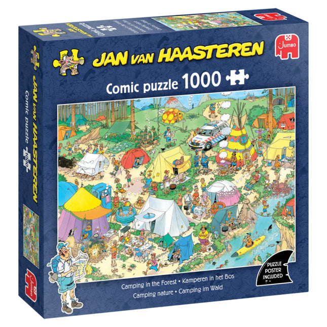 Jan van Haasteren: Kamperen in het Bos (1000 stukjes) - Puzzel